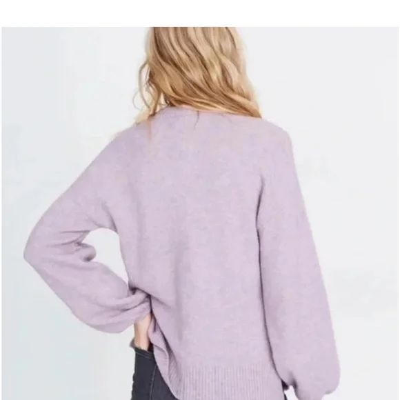 Madewell Women's Light Purple Crew Neck Sweater - Picture 2 of 7